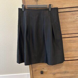 Dressy Black Knee-length Skirt with Pockets
